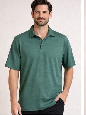 George Men’s Green Short‑Sleeve Polo – Soft Cotton Classic Fit